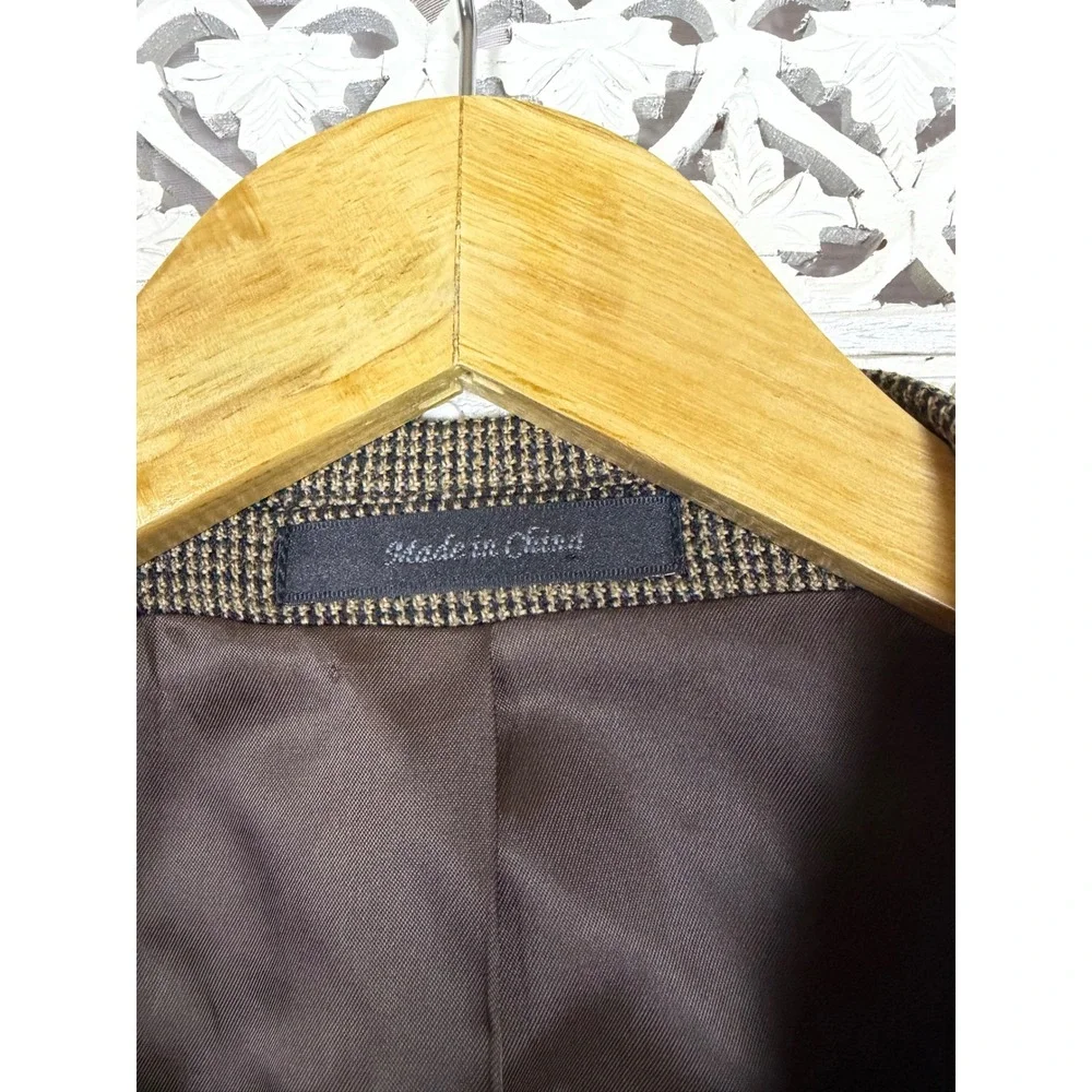 Chaps Plaid Lambswool Blazer Mens 46R Sports Jacket 2 Button‎ Career Academia